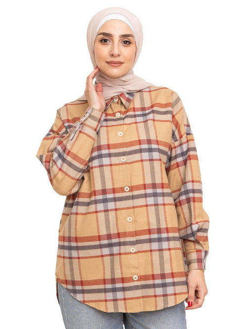 Design 21 Checkered O - V Shirt - Khotwh